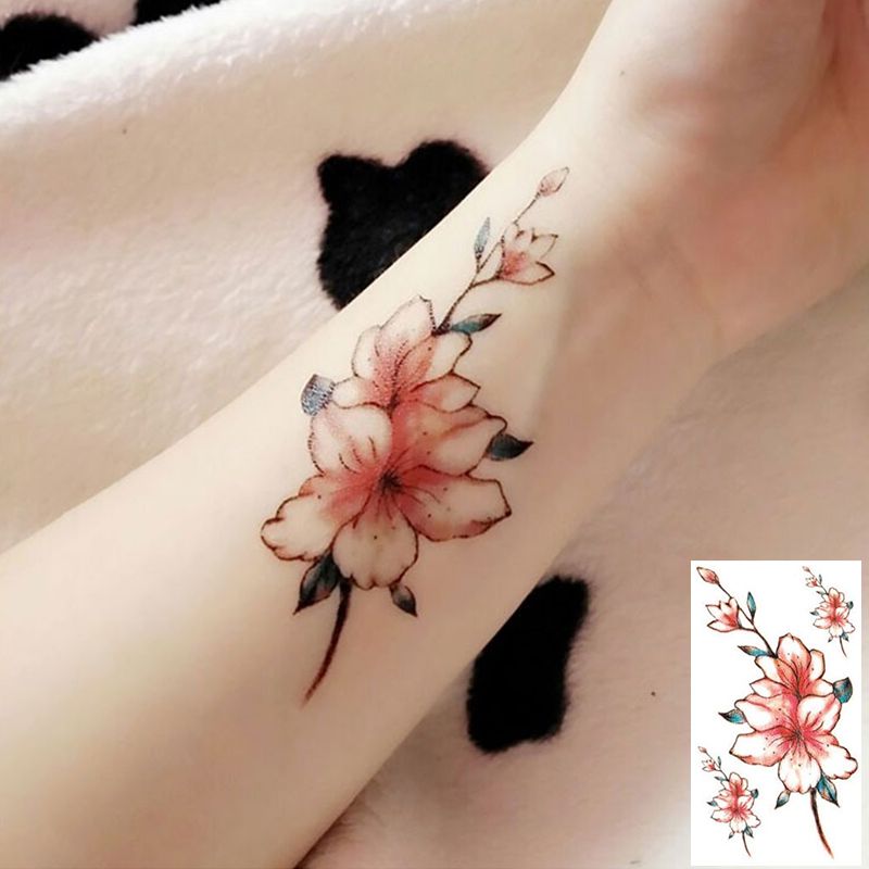 锁骨纹身贴防水女持久脚