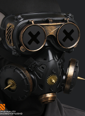 战03蒸汽朋克lolita面罩防毒面具cos科幻机械机甲护目镜末世废土