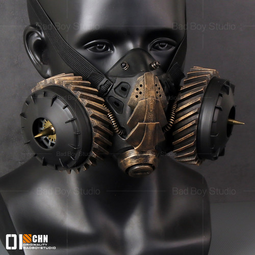 蒸汽朋克面罩防毒面具cos末世废土战术03科幻机械道具真人CS套装