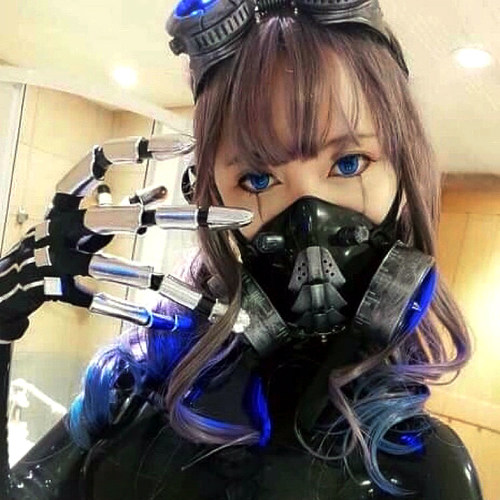 蒸汽朋克面罩发光面具科幻机械