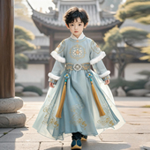 男童汉服冬装 过年服男 冬季 拜年服男孩古风古装 小少爷帅气国风唐装