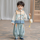 国风套装 男宝唐装 男孩古风古装 秋季 男 2026新款 男童汉服儿童新中式