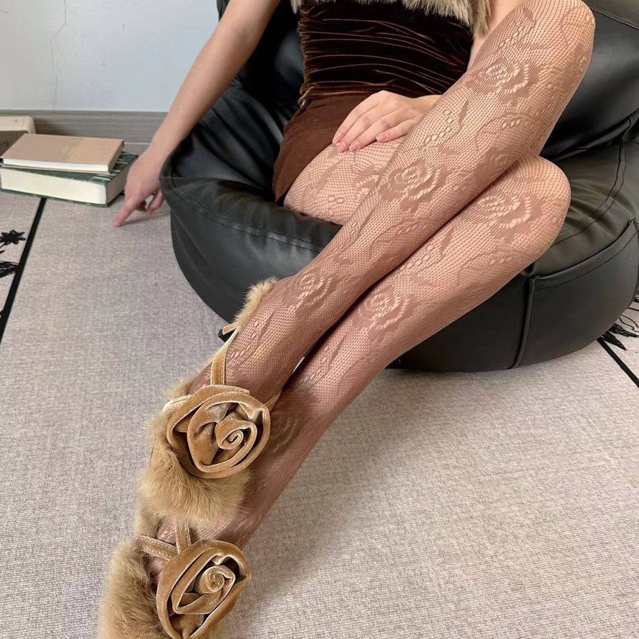 25新款甜美新中式玫瑰花藤渔网袜春秋复古性感镂空防勾白色连裤袜,女士内衣/男士内衣/家居服,连裤袜/打底袜,淘宝优惠券,粉丝福利购,淘宝优惠卷