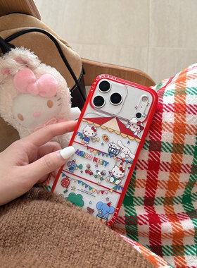 HelloKitty卡通可爱红色美乐蒂适用苹果iPhone17promax新款透明手机壳16PRO/15/14/13保护套红色保护壳防摔壳