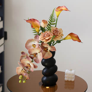 轻奢高端仿真花摆件客厅手札花束假花摆设蝴蝶兰餐桌装饰花仿生花