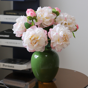高端仿真牡丹花家居客厅假花摆件花艺拍照道具花人造花芍药仿真花