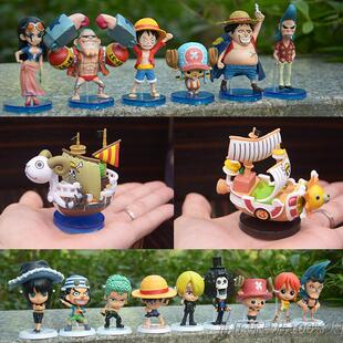 日本航海贼王摆件 乔巴路飞动漫模型 索隆阳光号梅丽号船玩具手办