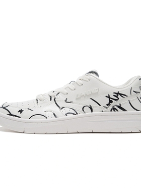 李宁2021春季新款韦德x艺术家DFT联名休闲鞋男透气文化鞋ABCS025