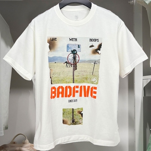 李宁短袖文化衫2024秋季反伍系列男子宽松圆领印花T恤AHSU153LL