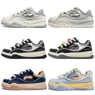 李宁布欧休闲鞋面包鞋男女鞋2025新款经典运动板鞋AGCV453/454