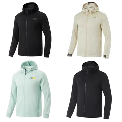 李宁外套2024秋季新款健身男子速干开衫连帽卫衣AWDU867/181LL