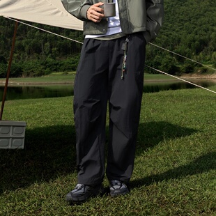 舒适直筒宽松通勤运动裤 AYKV593 男2025新款 李宁户外CF溯运动长裤