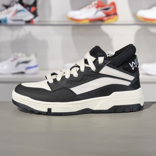 李宁男子滑板鞋2024冬季新款惟吾防滑加绒保暖大棉鞋AGCU159/155