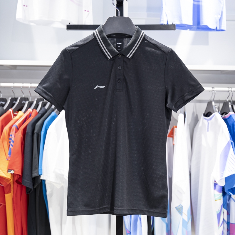 李宁短袖POLO衫吸湿排汗透气