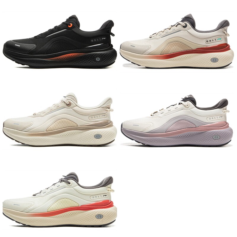 李宁休闲鞋2025冬季新品SOFT PLUS 2缓震防泼水运动鞋AGLV083/084