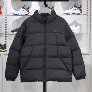 李宁短羽绒服男子2024冬季健身系列防泼水80%鸭绒保暖外套AYMU097