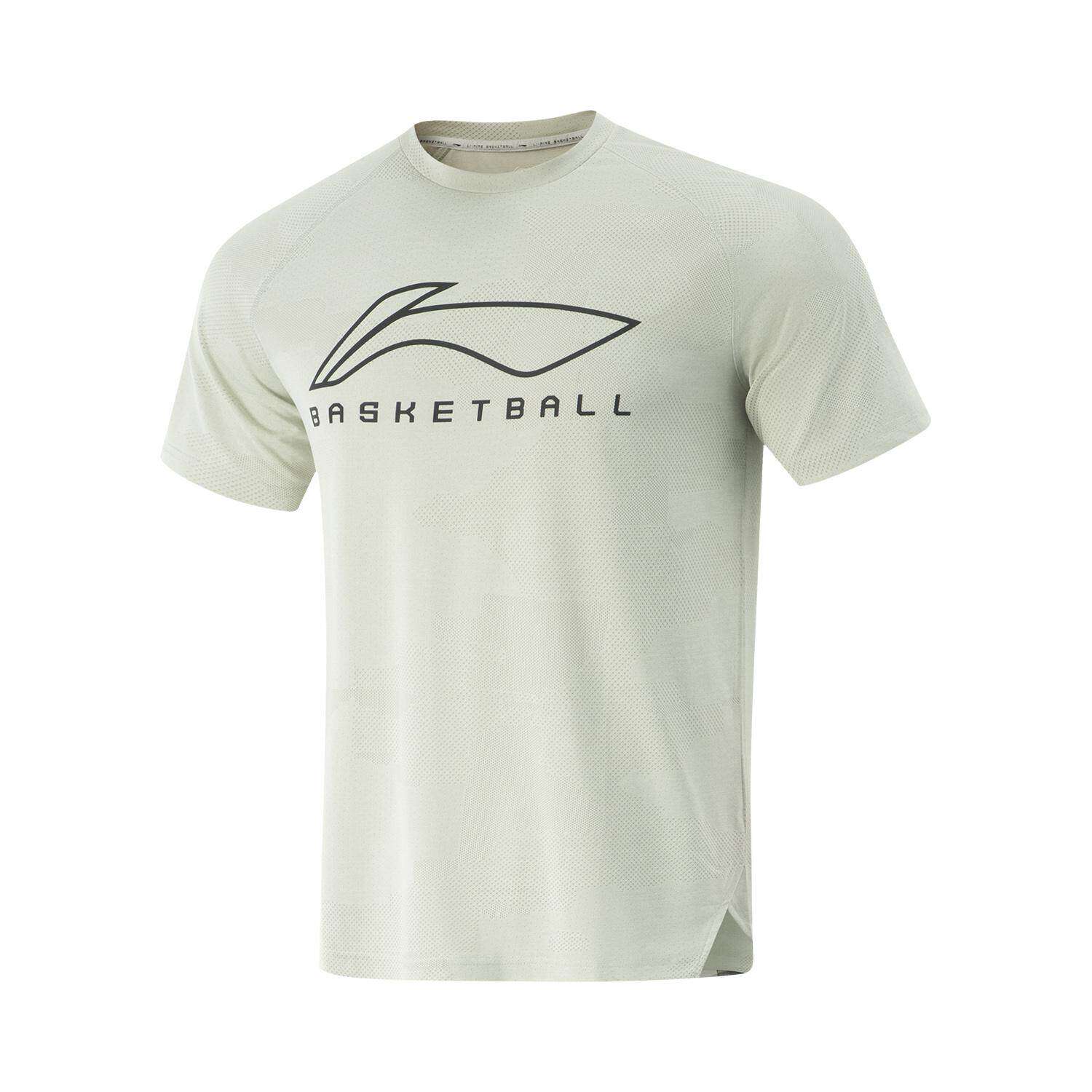 李宁CBA系列男子2025款户外休闲透气运动训练套头短袖T恤ATSV655