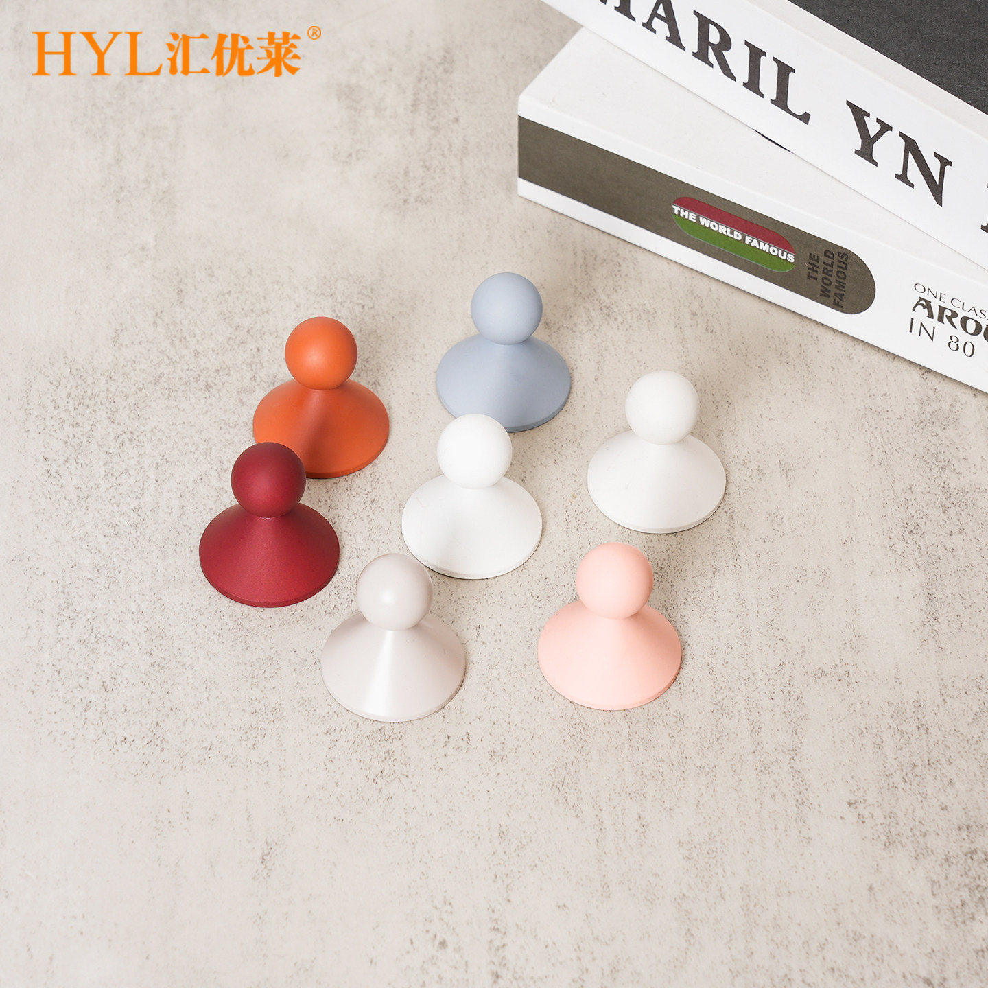 汇优莱儿童房拉手把手抽屉把手橱柜拉手衣柜门小拉手圆形拉手彩色