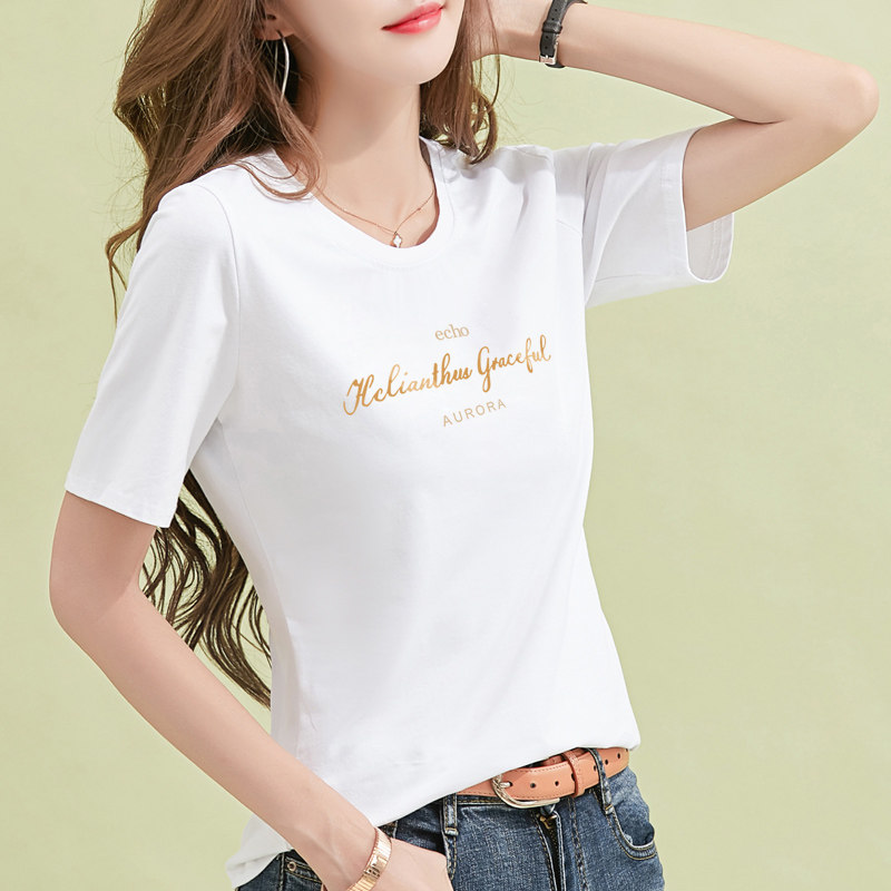 t恤2021年夏季新款薄款纯棉白色百搭设计感洋气短袖女装上衣半袖