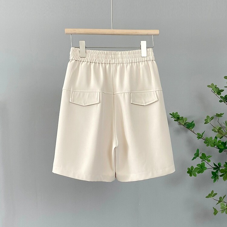 2025冰丝西装短裤五分裤女夏季百搭宽松设计感薄款