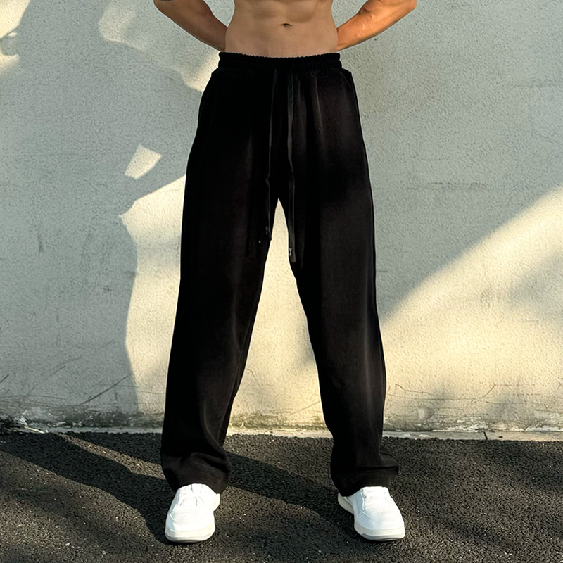 纯色肌理秋冬运动长裤男重磅加厚健身休闲宽松裤子篮球潮牌直筒裤,运动服/休闲服装,运动长裤,淘宝优惠券,粉丝福利购,淘宝优惠卷