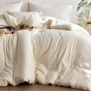 A类全棉提花55%大豆纤维被学生单双人春秋被冬被超柔抗菌保暖被芯