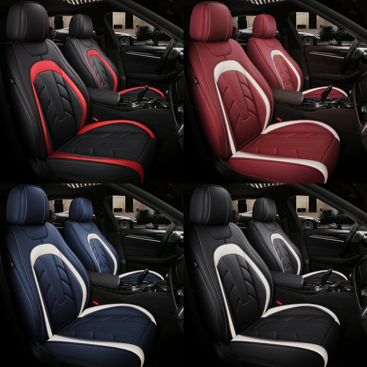 新款个性纳帕皮革汽车坐垫四季通用全包围3D立体运动专用座椅套