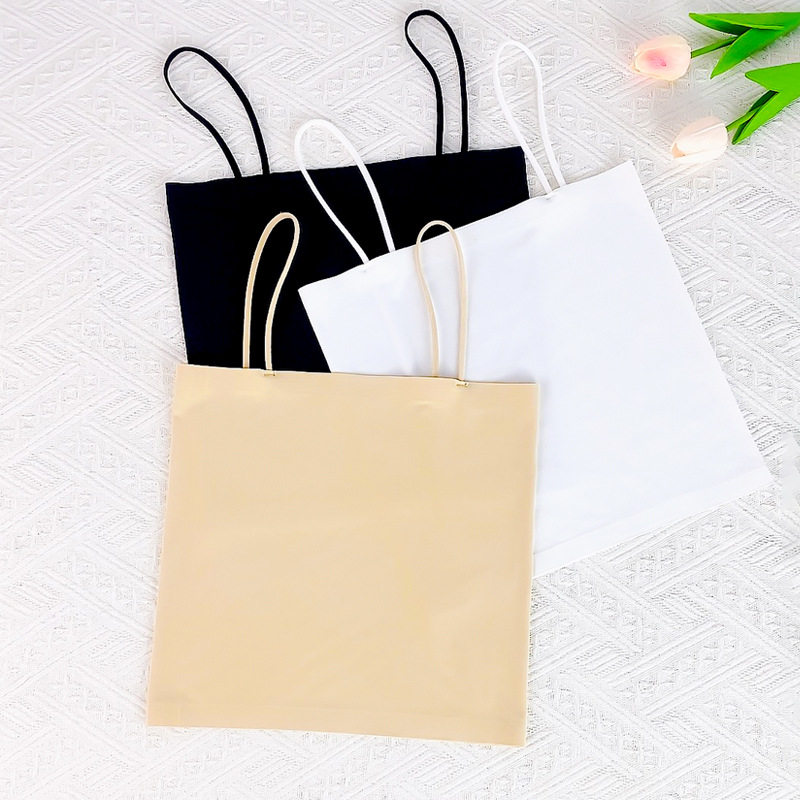 夏季中长款无胸垫抹胸 舒适休闲内搭外穿冰丝无痕美背吊带背心