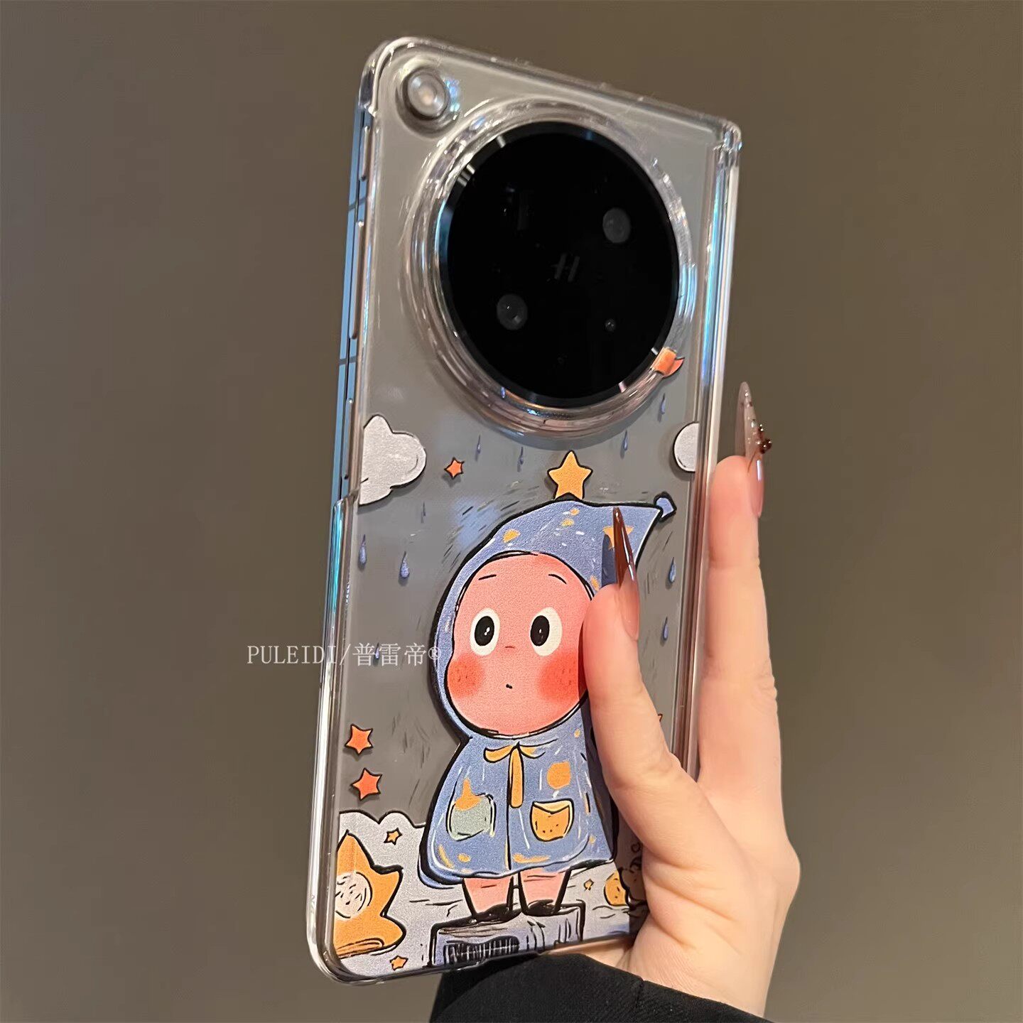 透明雨衣星星适用OPPOFindN6折叠屏手机壳FindN5典藏版卡通FindN3可爱防摔磁吸中轴保护套