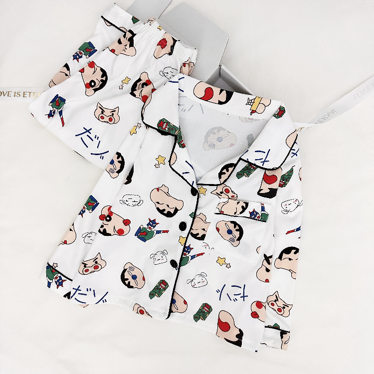 蜡笔小新儿童睡衣春秋季2025新款