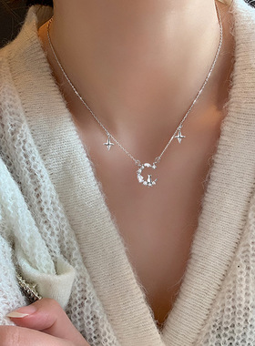 水波链女锁骨链简约项链闺蜜学生