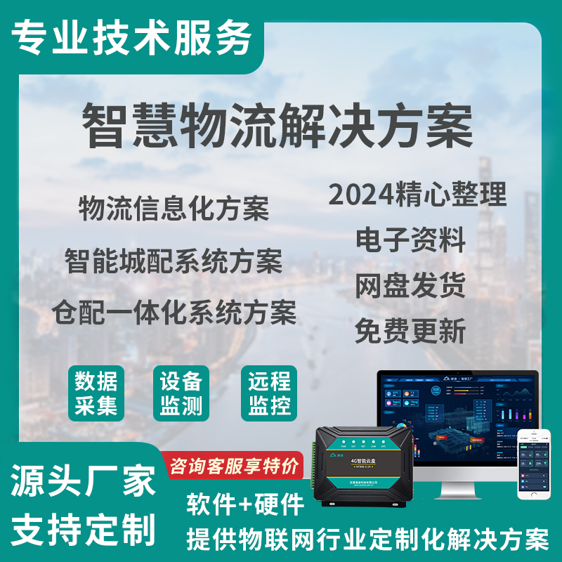 智慧物流解决方案仓储智能城配配送信息化管理系统物联网素材案例