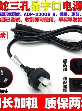 雷蛇RC30-24801 0238 RC30-02480100电源线充电器三孔插头10A250V