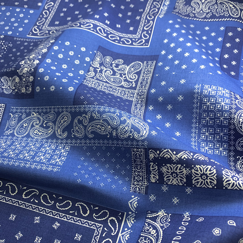 民族风蓝印花布 夏季做衣服纯棉布料 设计师手工制衣高档全棉面料
