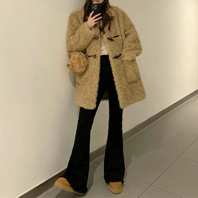 黑色喇叭裤女高腰显瘦小个子直筒