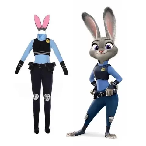 cos服尼克狐狸成人连衣裙服服装萌兔子朱迪动物城cosplay警官女