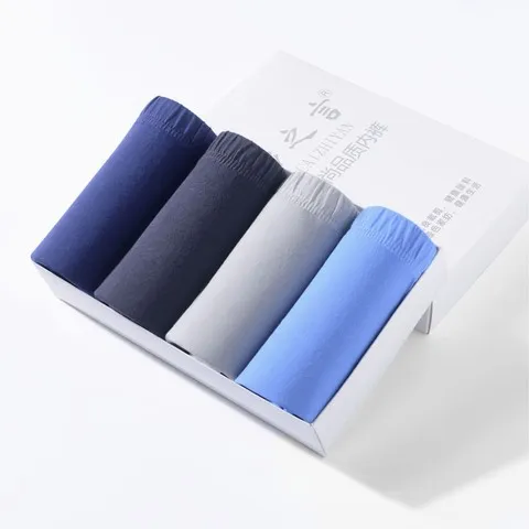 工厂四角裤内裤四角内裤男士大尺码平角内裤裤头全棉2xl男xxl