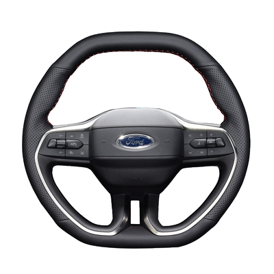 适用锐界蒙迪欧方向盘套手缝福特