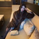 江南老钱小姐姐美拉德水貂皮毛一体环保皮草外套女立领冬毛毛外套