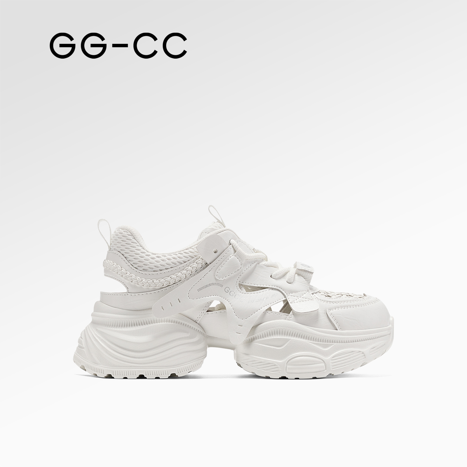 GGCC潮趣复古网面老爹凉鞋