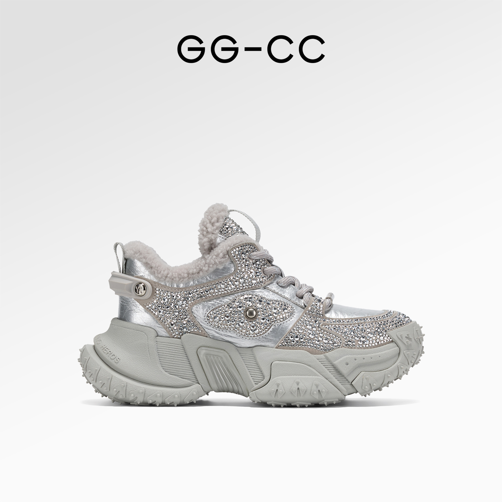 GGCC厚底加绒老爹鞋棉鞋休闲鞋女