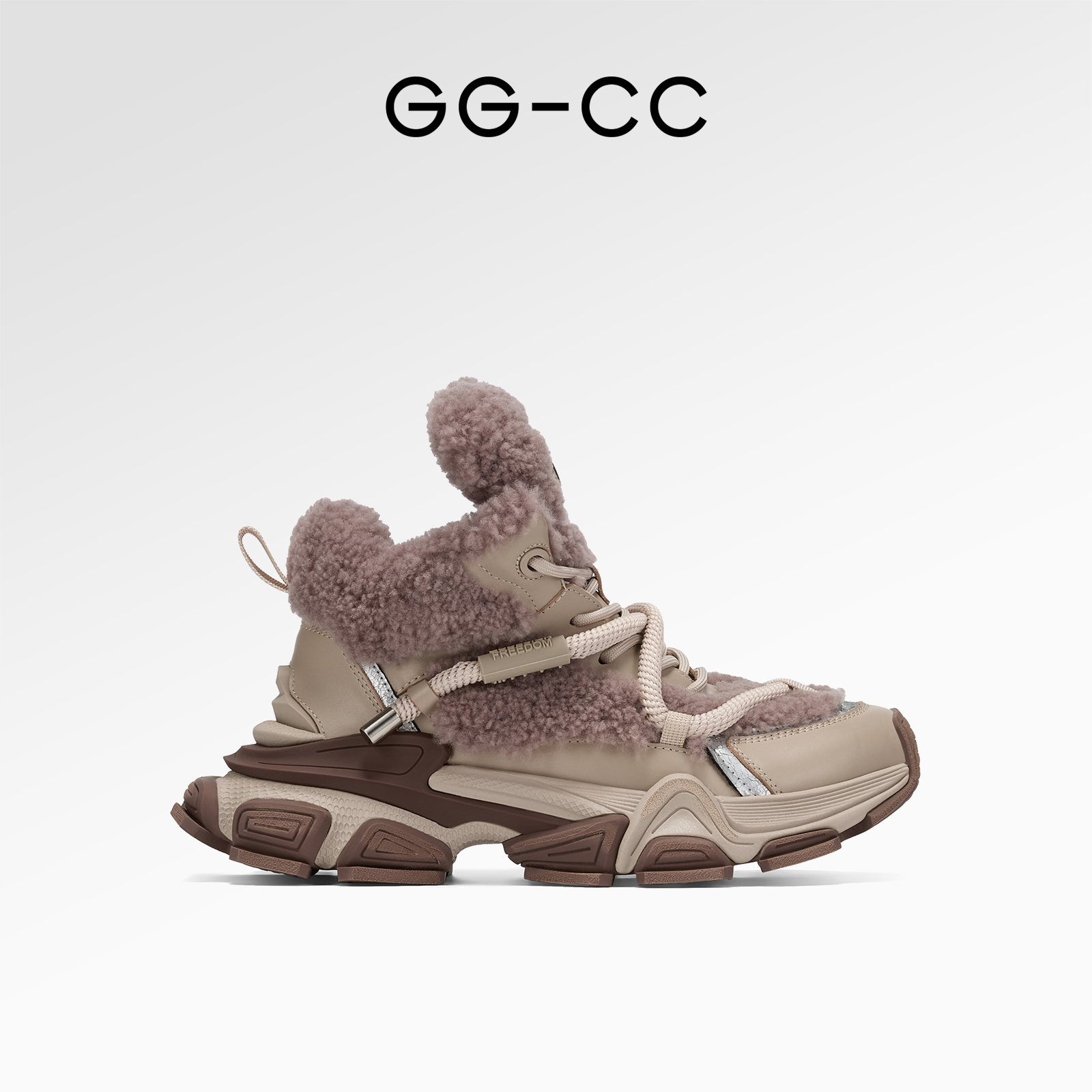 GGCC小众设计感雪地加绒老爹鞋女