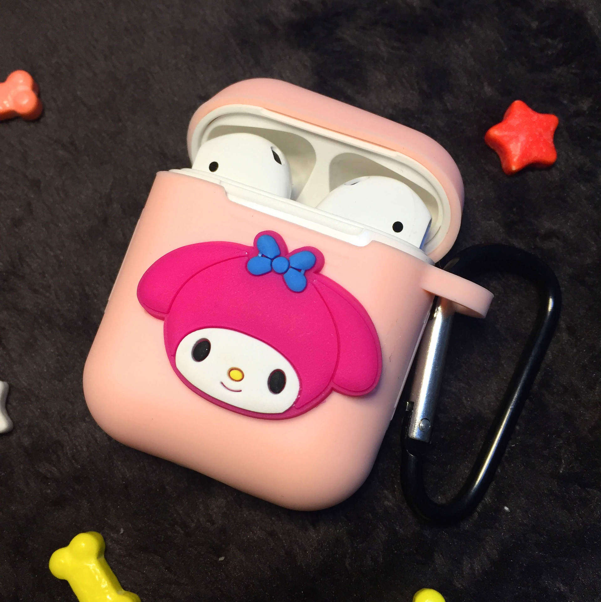 适用于Airpods无线蓝牙耳机 粉色卡通系列硅胶苹果耳机保护套 AY|ruв категории Цифровые аксессуары, MP3/Mp4 аксессуары, наушники - от Buy2taobao.com для оказания профессиональной услуги покупки агента Taobao