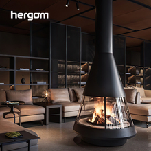Hergom西班牙进口MALLORCA燃木壁炉真火木柴取暖家用别墅轻奢装饰