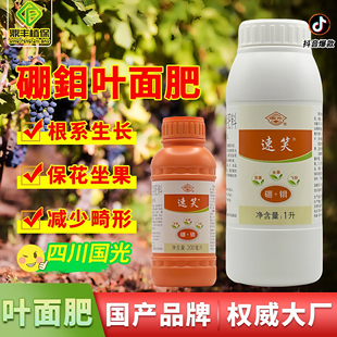 国光速笑硼钼叶面肥 促根促进授粉固氮减少畸形果微量元素水溶肥
