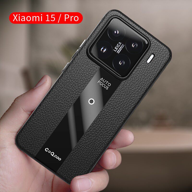 适用小米15手机壳新款高档皮纹小米15pro超薄磨砂男女mi镜头全包防摔高端级外壳磁吸带支架十五por散热保护套