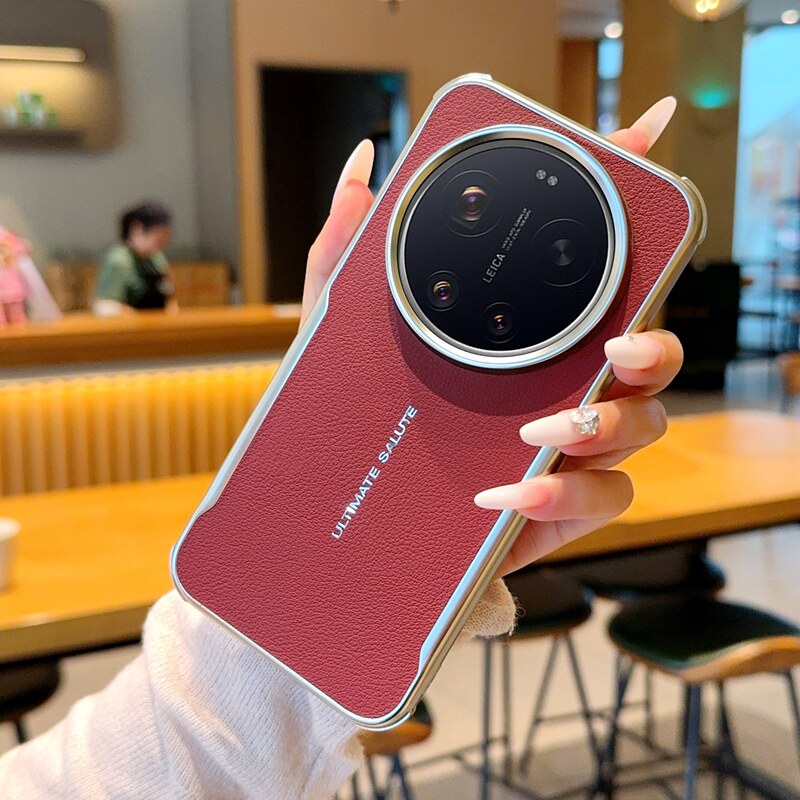 高端秒变素皮适用小米17Ultra手机壳新款磁吸xiaomi17ultra撞色保护套超薄大孔2512BPNDAC电镀软边真皮防摔男