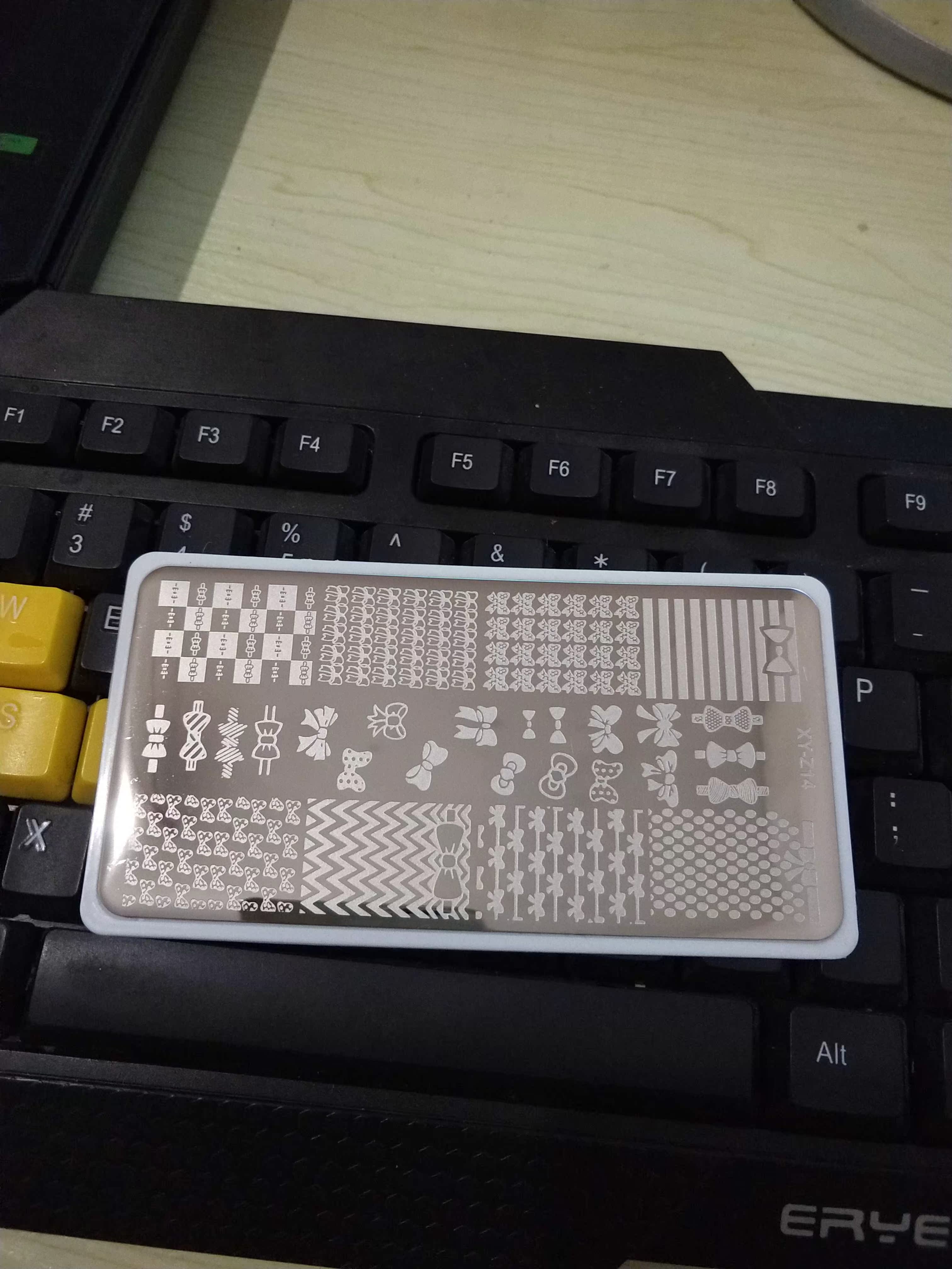 亚克力板美甲DIY彩绘模板转印工具美甲模板定制不锈钢美甲模板