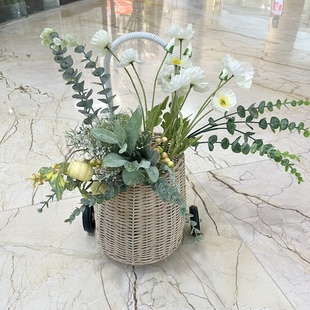 儿童外景小拉车 森系小清新宝宝拍照道具 田园风北欧样片拍照道具