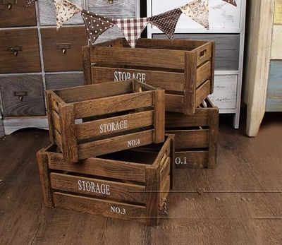 美式乡村风复古做旧咖啡色摆件